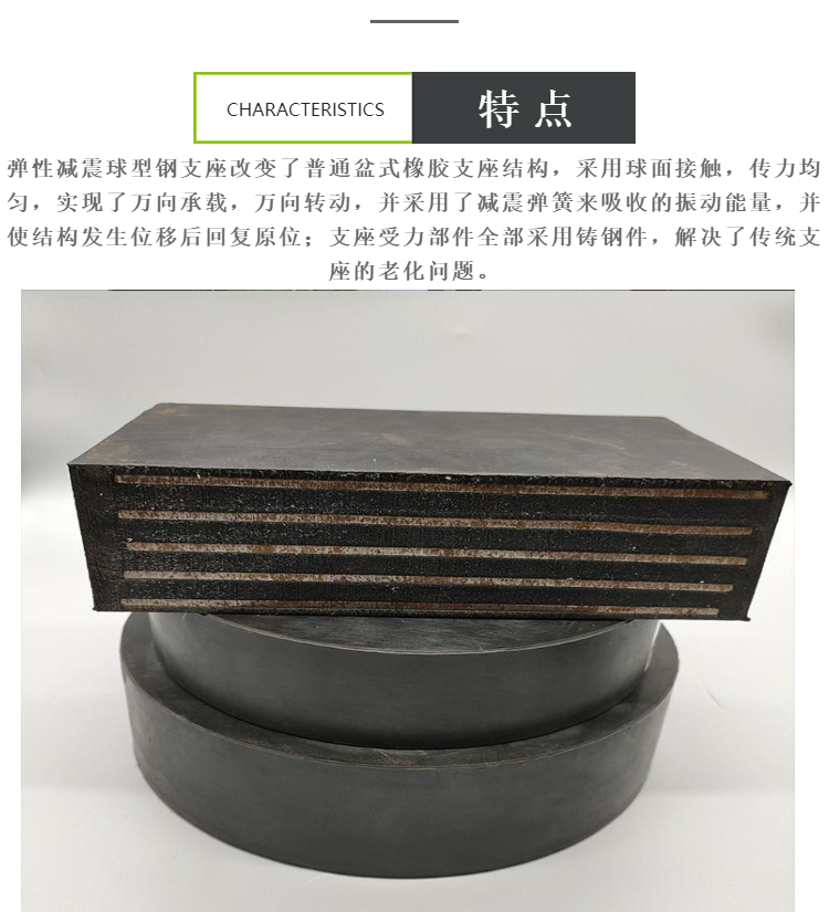 Damping rubber block, circular rectangular chloroprene natural rubber material, equipment grid, steel structure, cushioning and isolation pad