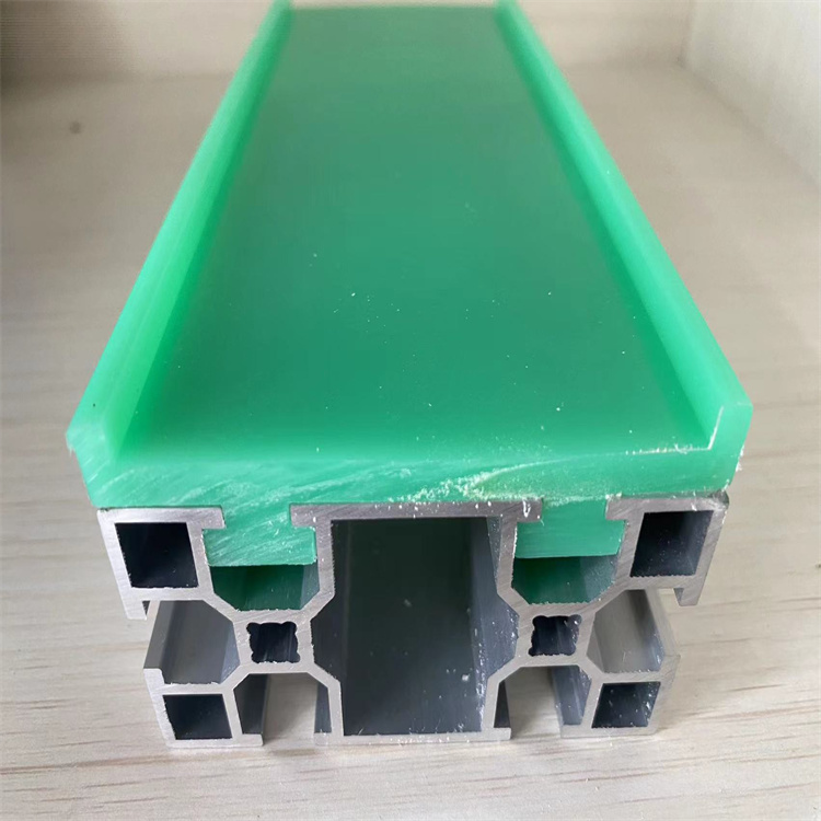 Customized food grade UPE curved rail with a length of 4m, ultra-high molecular weight polyethylene magnetic guide rail, extruded T-shaped linear guide rail