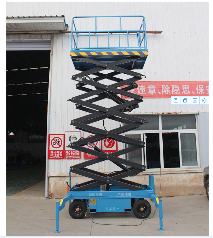 Traction lifting platform vehicle, mobile scissor lift, street lamp, municipal maintenance, electric lifting vehicle