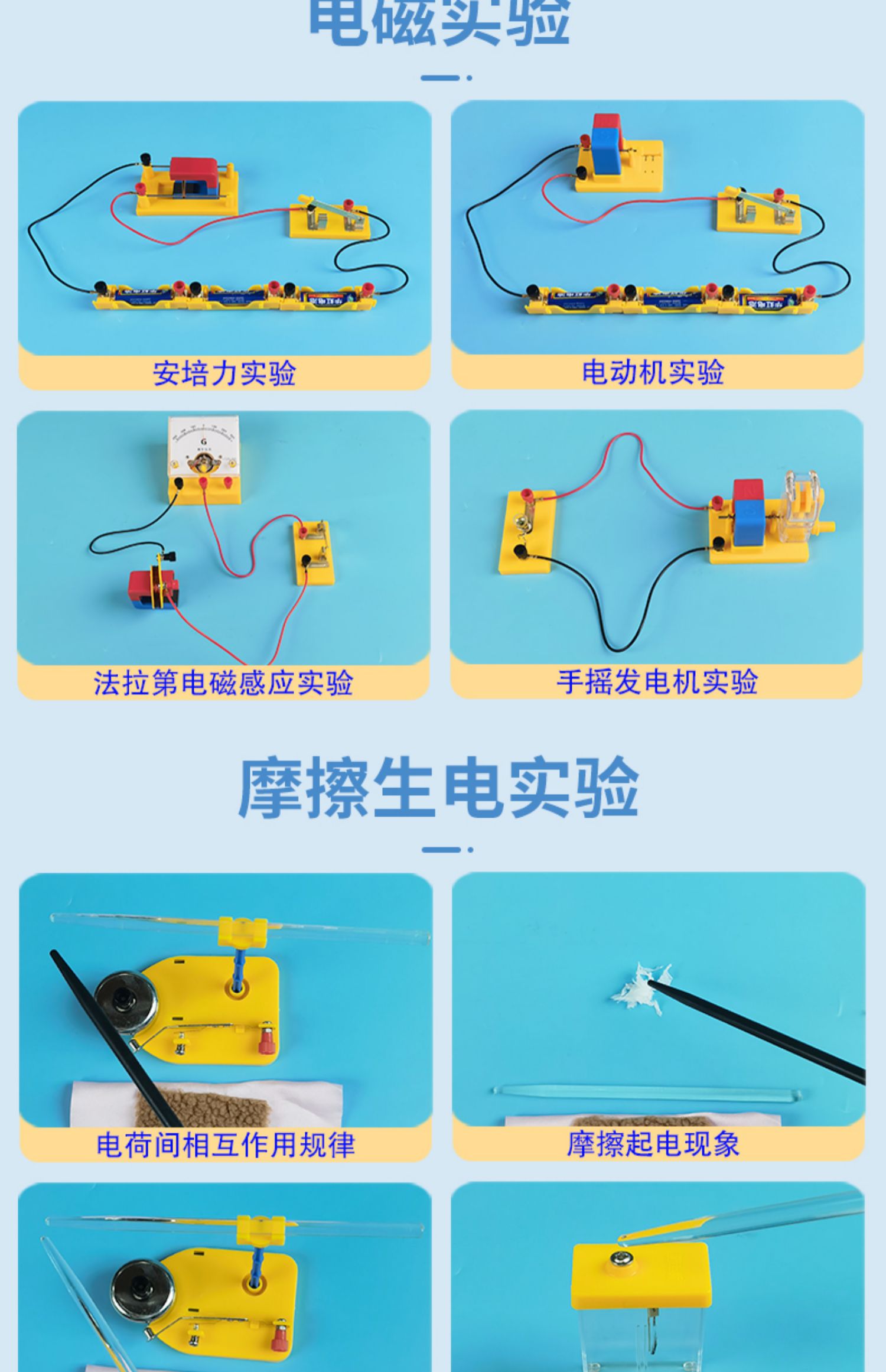 Xuefan Junior High School Physics Experiment Equipment Middle School Students Electromagnetism Electrical Experiment Box Mechanical Optics Circuit Package People's Education Press Grade 2, Grade 3, Grade 8, Grade Ninth grade Science Water Lens Resistance Box