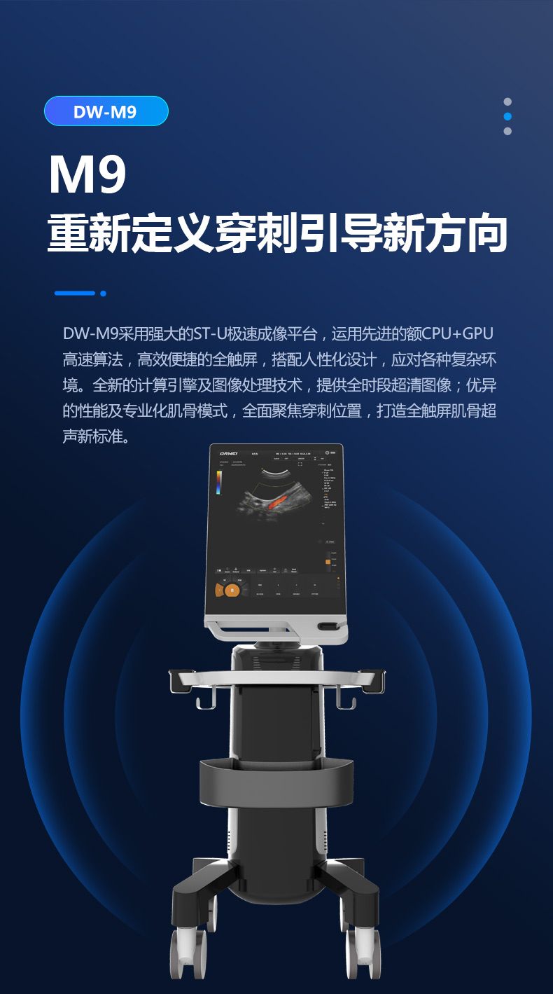 DW-M9 Muscle Bone Ultrasound Puncture Color Ultrasound Anesthesia Full Digital Color Doppler Ultrasound Diagnosis Instrument