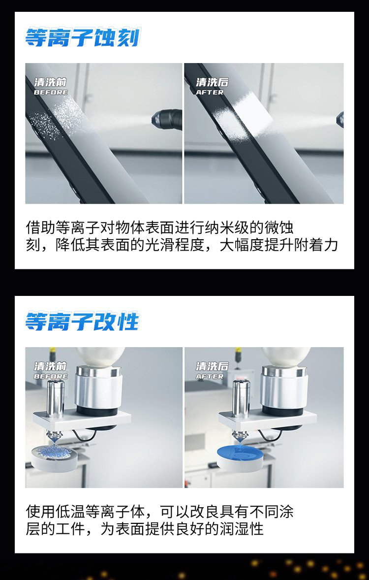 Low temperature rotary direct injection plasma cleaning machine Plasma cleaning equipment Glass plasma pre-treatment equipment