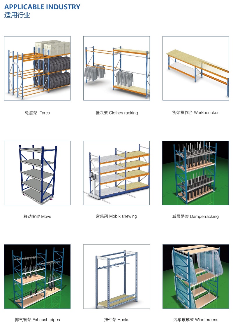 Production of medium and heavy shelf shelves with optimized racks has good load-bearing uniformity in storage