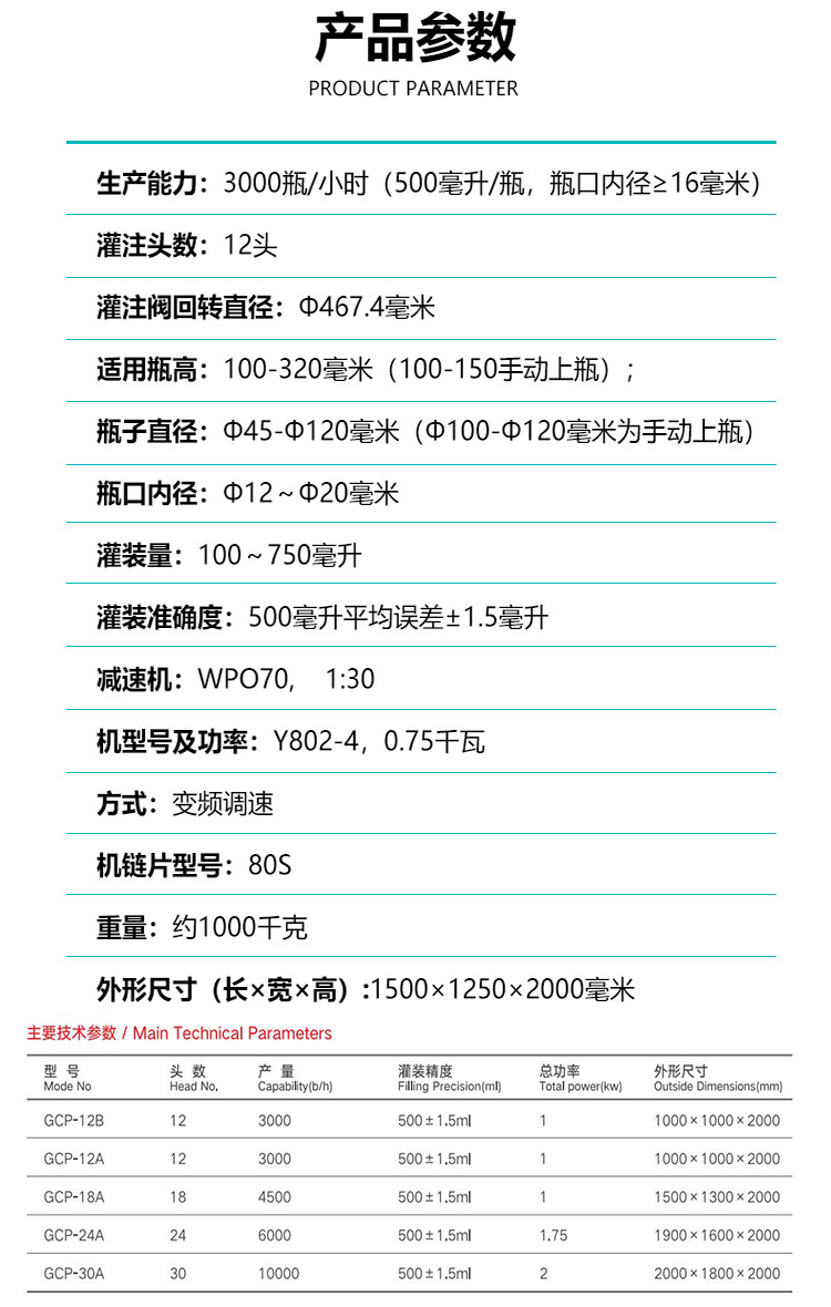 Rotary automatic quantitative filling machine for Baijiu Liquid filling equipment is flexible in operation