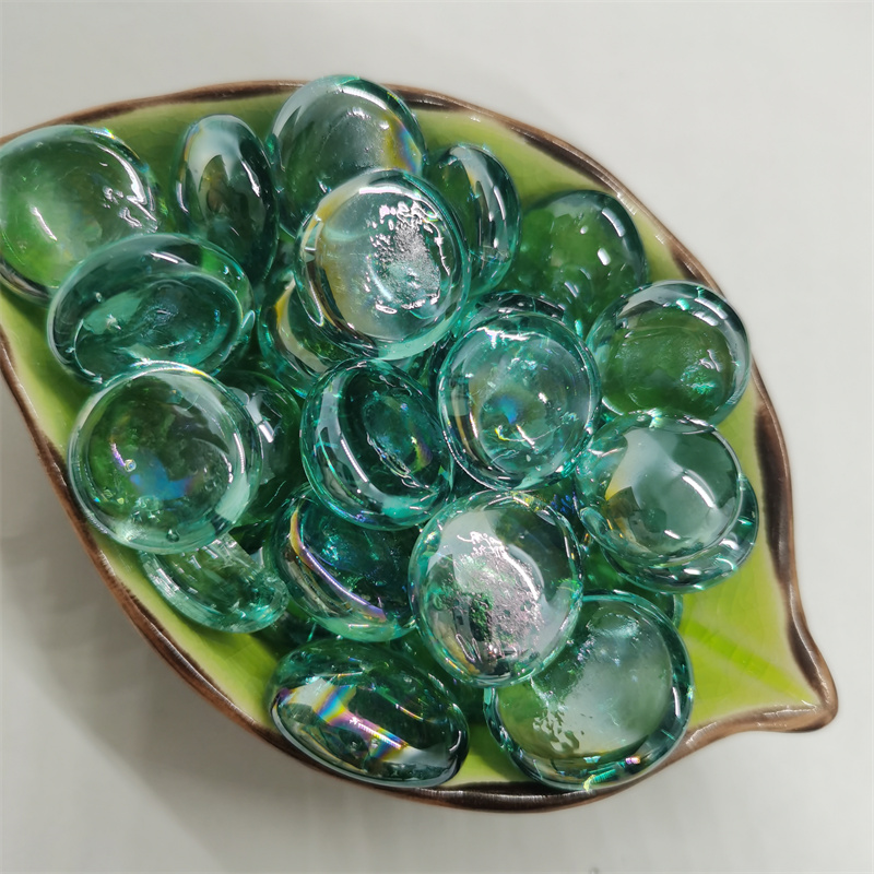 Supply frosted glass flat bead fish tank decoration, micro landscape decoration, Go glass beads