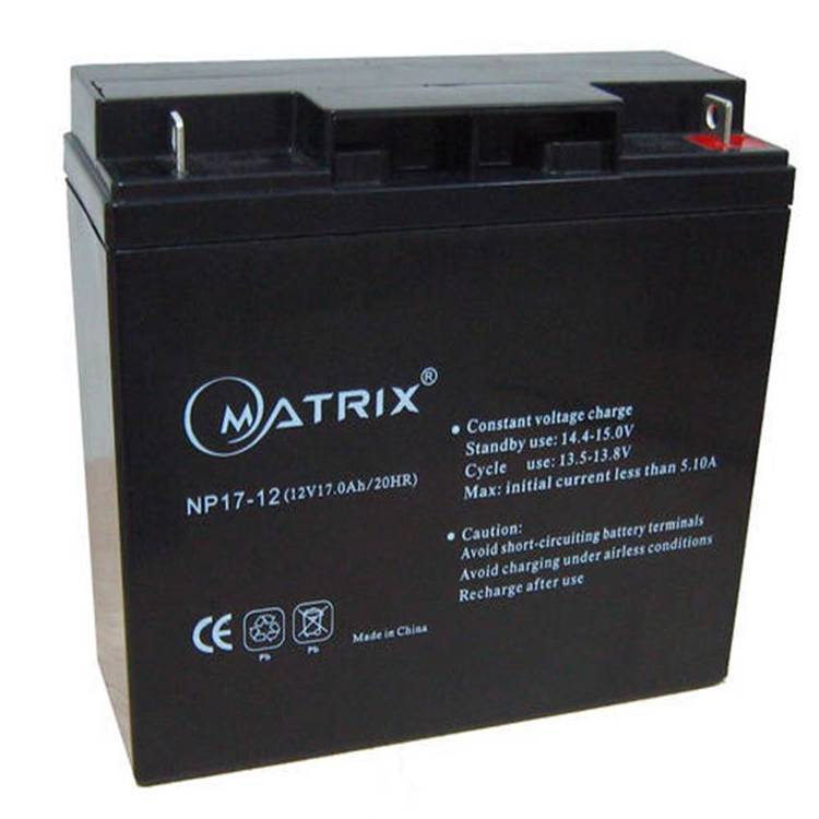 MATRIX矩阵蓄电池NP17-12 12V17AH太阳能风能水利发电储能电瓶