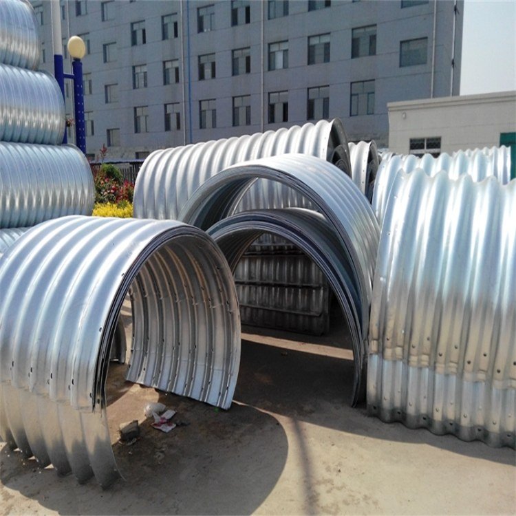 Galvanized spliced bridge, highway drainage, rigid corrugated culvert pipe, anti-corrosion, wear-resistant, lightweight