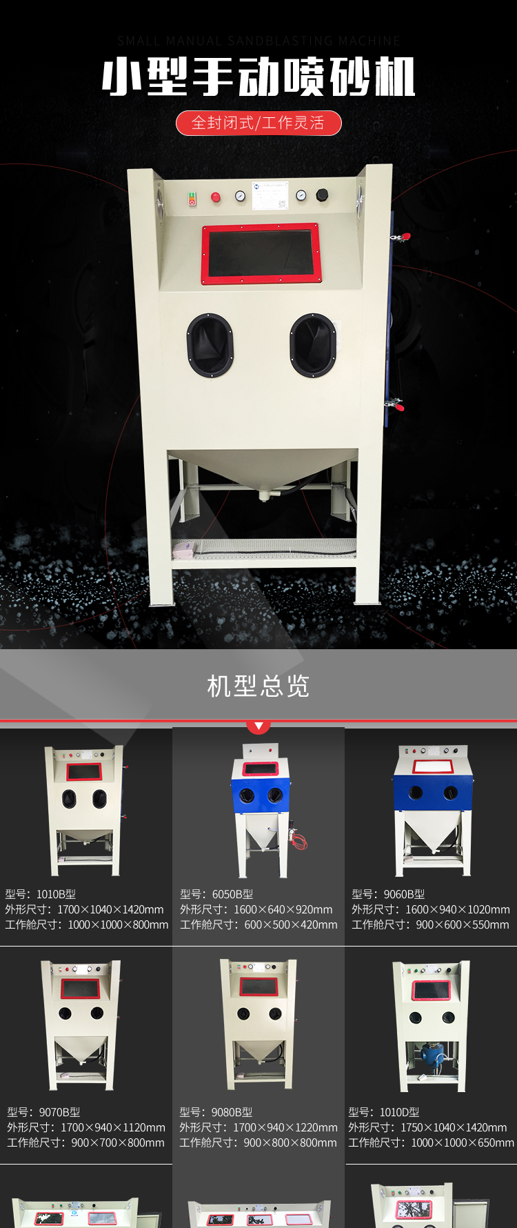 Bingteng Automation Box 9070 handheld sandblasting machine for decontamination and paint removal cleaning