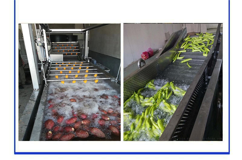 Fully automatic fruit and vegetable cleaning machine Corn bubble cleaning machine Commercial prefabricated vegetable processing multifunctional vegetable washing machine