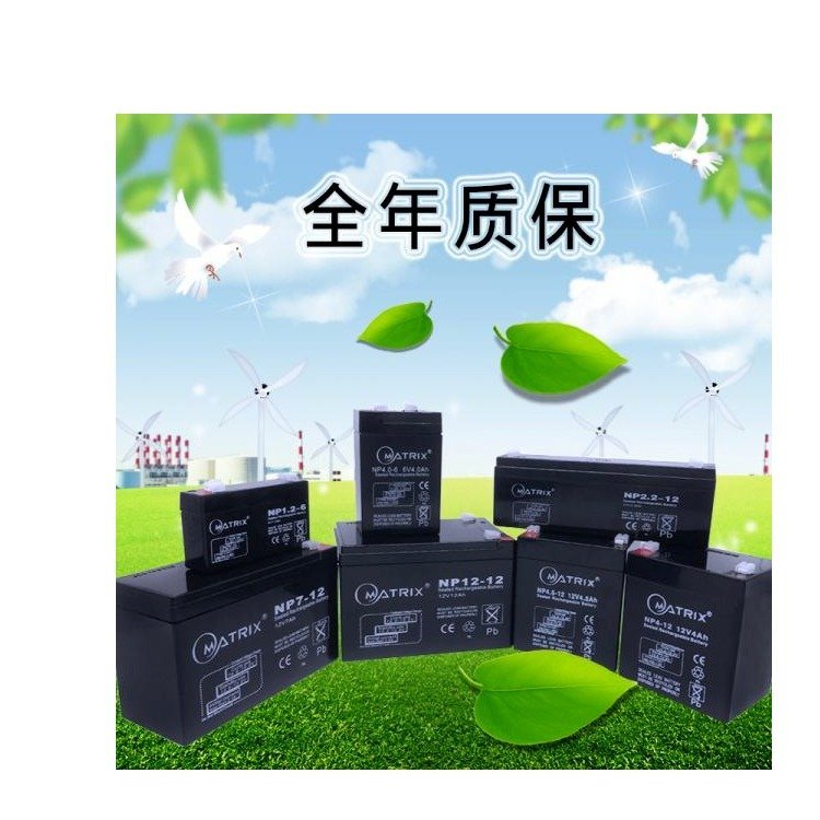 Matrix矩阵蓄电池NP4.0-12仪器12V4Ah消防主机门禁卷帘门电梯