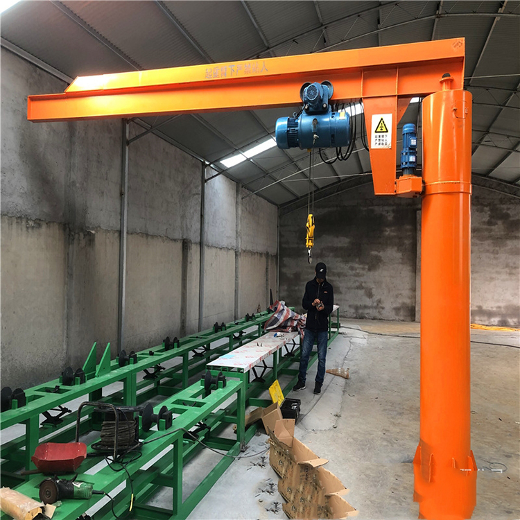 Small column type cantilever crane, 1t single arm crane, single arm crane, 360 degree electric rotation