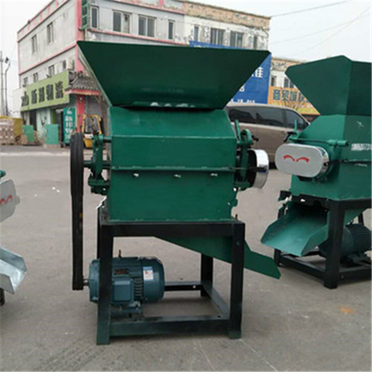 Electric grain flattening machine Three-phase electric power electric roller type bean flattening machine two electric sorghum peanut crusher