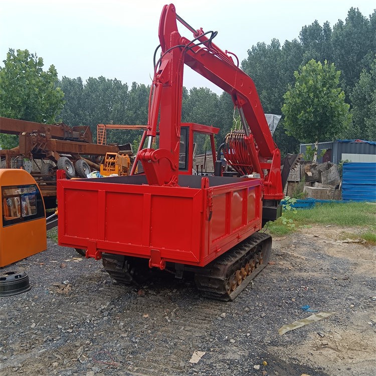 Crawler type four-wheel drive, not like a truck excavator manufacturer, cleaning rivers in mountainous areas, excavating soil, sand, and loading integrated excavator