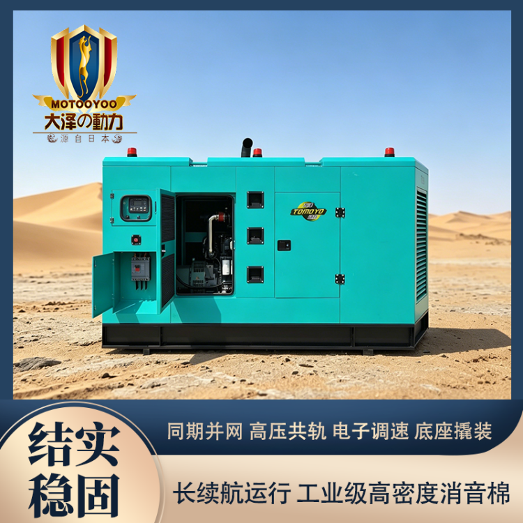 大泽动力800KW柴油发电机 工程矿山备用电源 电子调速 静音箱体式