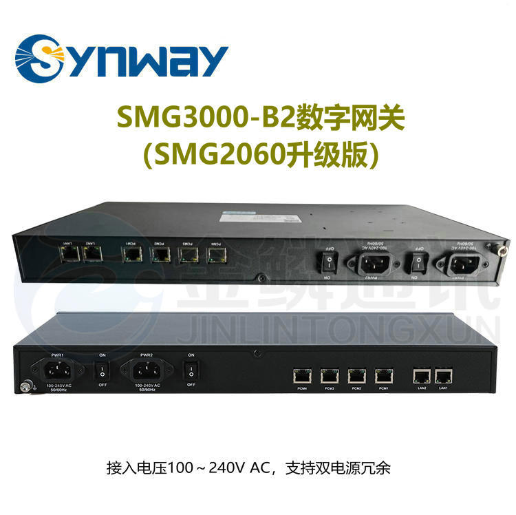 Synway Sanhui SMG3000-B2 60 channel digital gateway 2E1 relay access equipment TG voice gateway