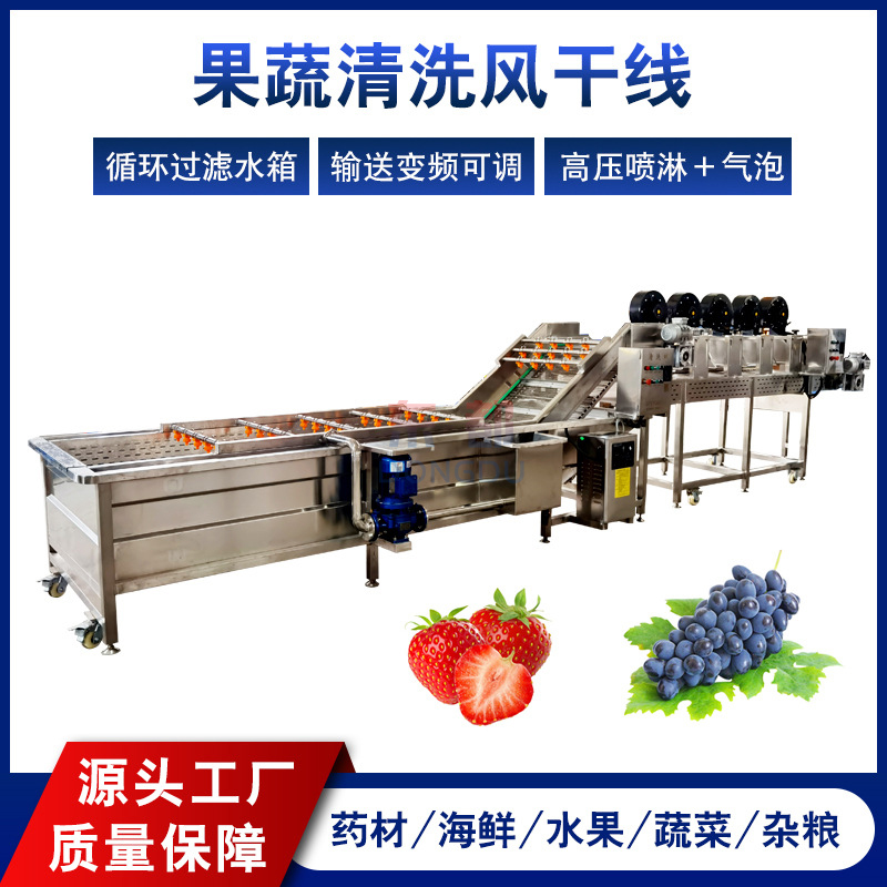 Dongdu Fully Automatic Eddy Current Cleaning Machine for Fruit and Vegetable Clean Vegetable Processing Line Central Kitchen Vegetable Washing Machine