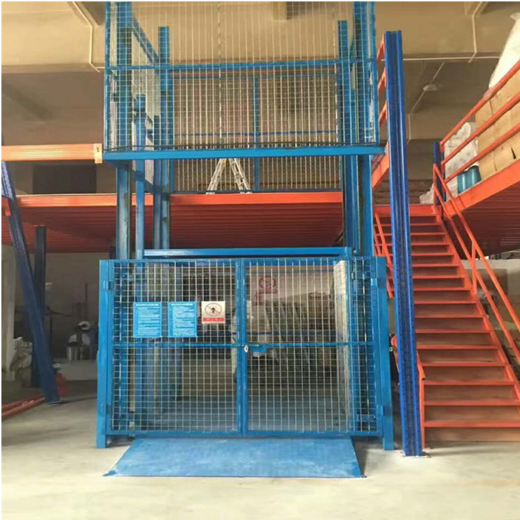 Weilin Qinli Factory Freight Elevator Guide Rail Hydraulic Elevator Simple Fixed Lifting Platform