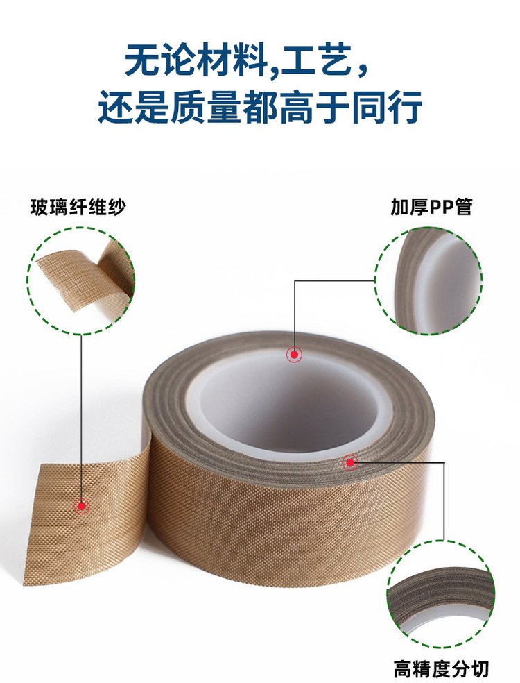 Teflon sealing tape for case sealer. The machine is packed with Teflon tape and printed with industrial products