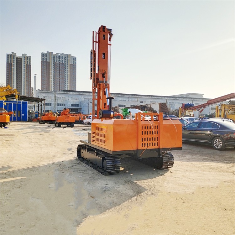 Hydraulic photovoltaic pile driver, double power head spiral drilling machine, electric ground pile drilling machine, crawler type