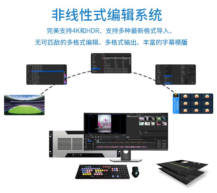 高清非线性编辑系统视频编辑机片头片尾剪编辑