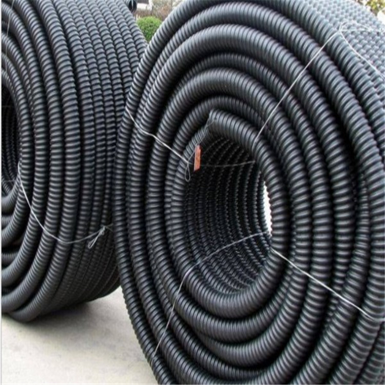 Tongjian Pipe Industry PA flame-retardant corrugated pipe RPE pipe communication cable protection pipe black PP threaded pipe