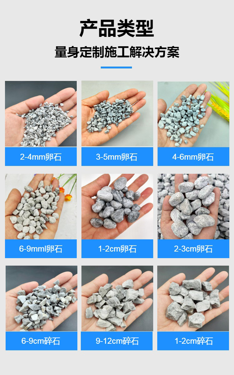 Hailang Grey Stone Factory Wholesale Landscape Light Gray Gravel Terrazzo Permeable Floor Aggregate