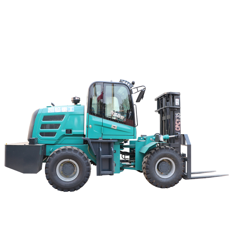 All terrain four-wheel drive off-road forklift, diesel 3 tons, 5 tons, with side moving loading and unloading, lifting, stacking, height handling, rental use