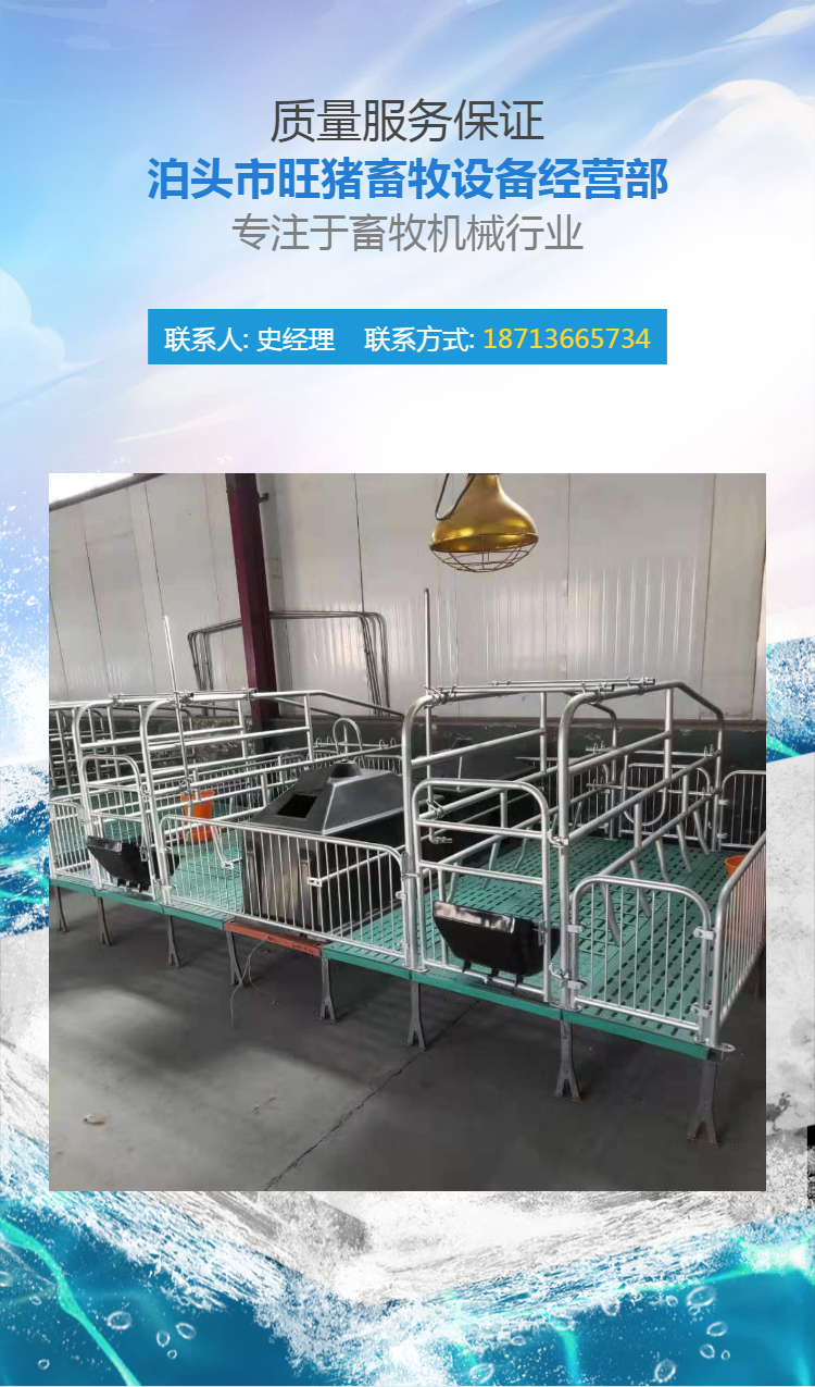 Thickened sow production bed, sow production and protection integrated bed equipment, dual body processing - Wangzhu Livestock