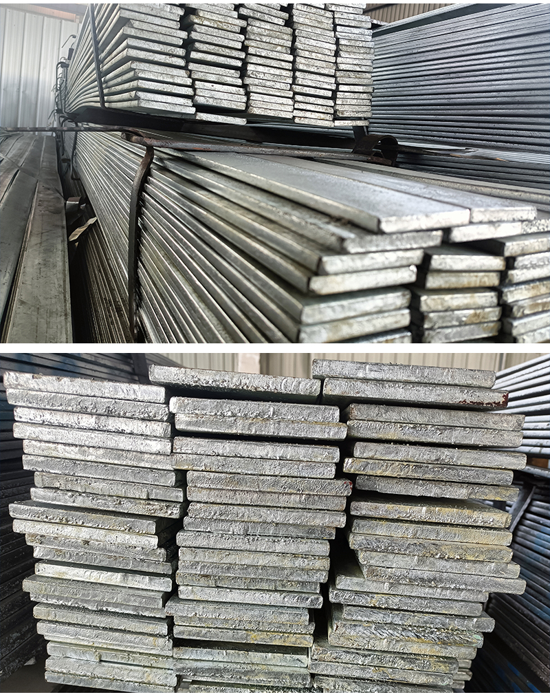 Factory directly supplied galvanized flat steel Q195 Q235B Q355B hot-dip galvanized flat iron 6m adjustable construction flat iron bar