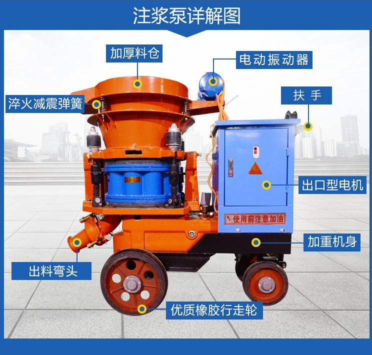 Dry concrete spraying machine pz-6pz-7 spraying machine small and efficient spraying group