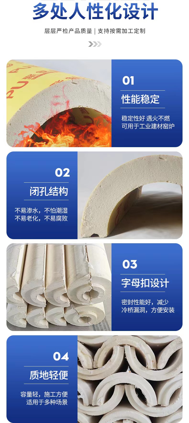 Various specifications and models of flame-retardant polyurethane pipe shell, frost resistant polyurethane pipe shell, curved tile shell