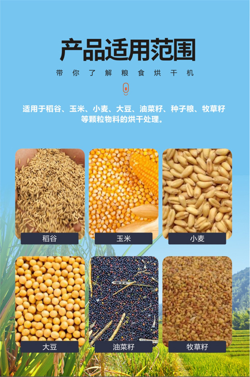 Mobile rapeseed drying electromechanical heating grain drying equipment Junlei coal-fired peanut drying equipment