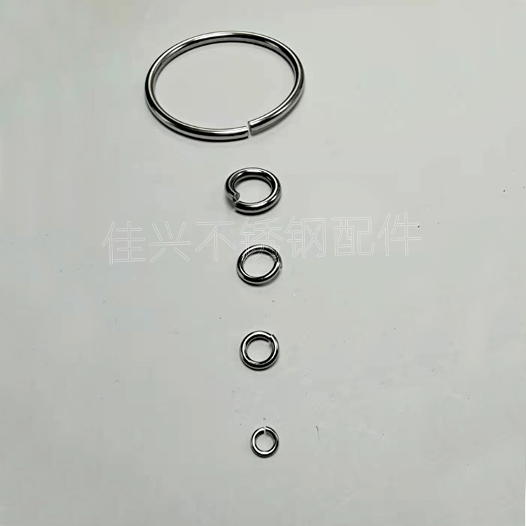 Open and closed pearl ring Stainless steel arc ring Arc face ring Dynamic rope positioning bead can be plated with gold color