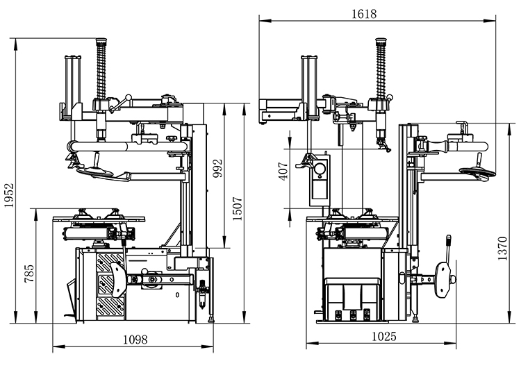 Ruituo LN-575A+350+310 tire dismantling machine has low noise during operation