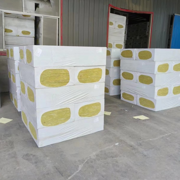 Rock wool board Grade A fireproof exterior wall insulation composite board, indoor interlayer filling partition board