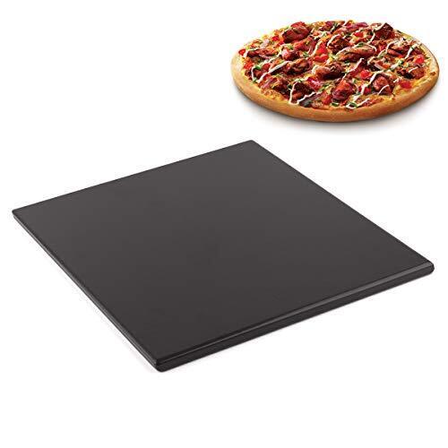 Square Pizza Stone Pizza Stone Baked Pizza Pancake Baked Plate Ceramic Black Insulated Baked Stone Plate Glazed