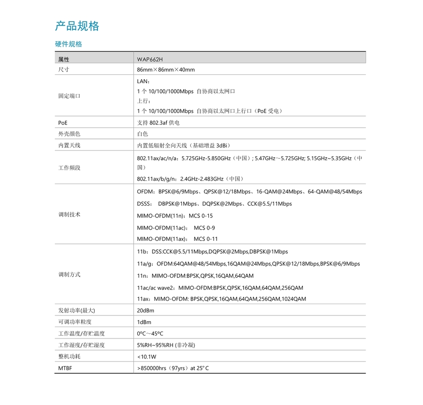 H3C Xiaobei Preferred WAP662H Panel AP Wireless Access Point Enterprise WiFi