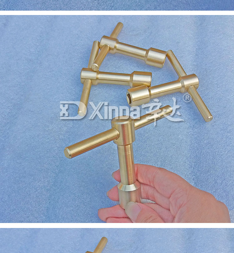 Explosion proof acetylene cylinder wrench, copper T-shaped wrench, 100 * 10mm all copper cylinder wrench, explosion-proof tool