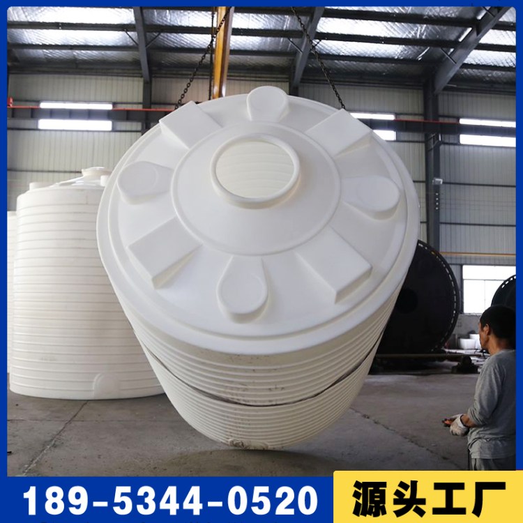 力宁8立方白色大号塑料储水桶 加厚圆柱形PE水箱食品级塑胶水塔
