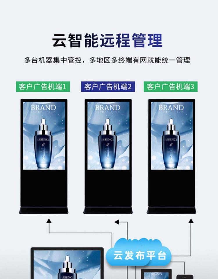 Billboard display screen Xinchuangxin Electronic 55 inch vertical advertising machine network version advertising screen