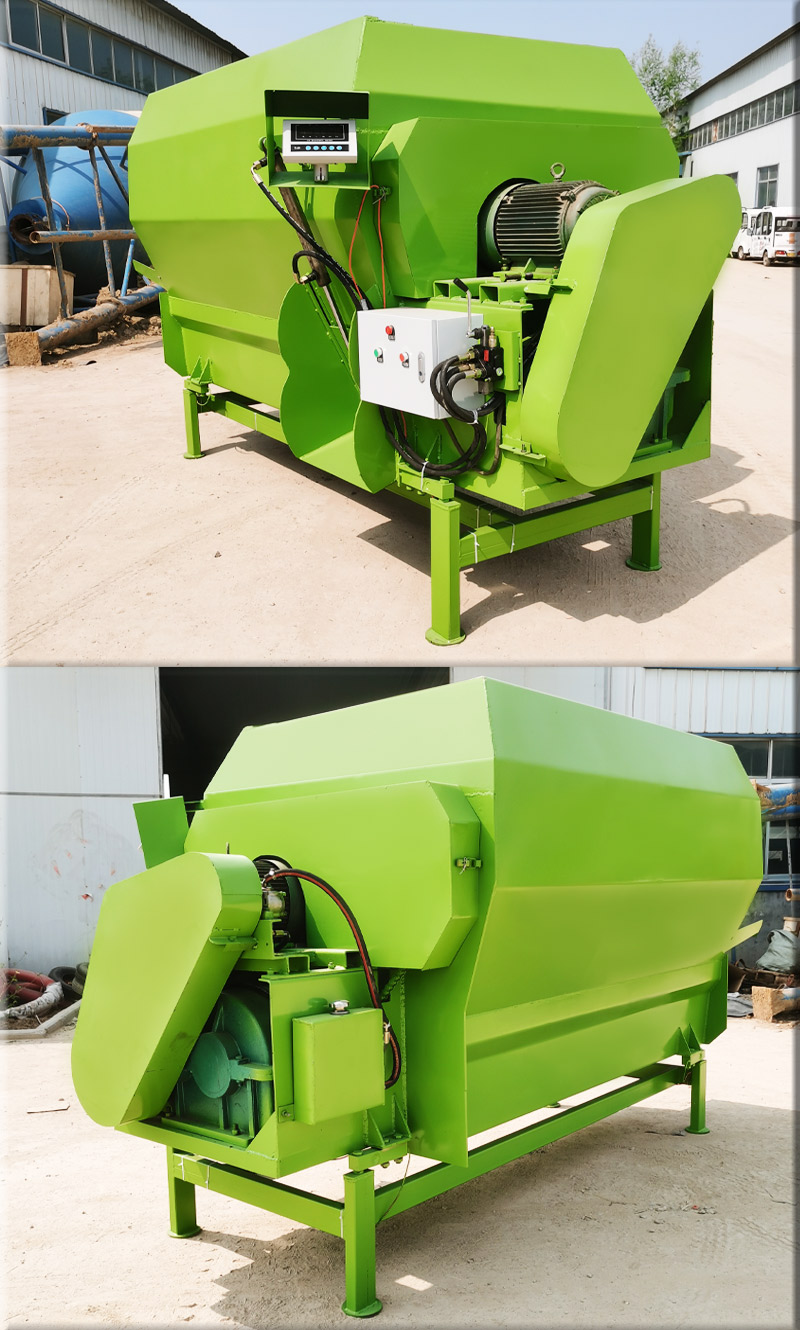 Wheeled traction feed mixer 3 cubic meters cow and sheep grass mixer Electronic weighing TMR mixer