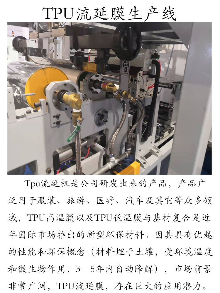 TPU casting film production line Ruijie has broad market prospects and product upgrades