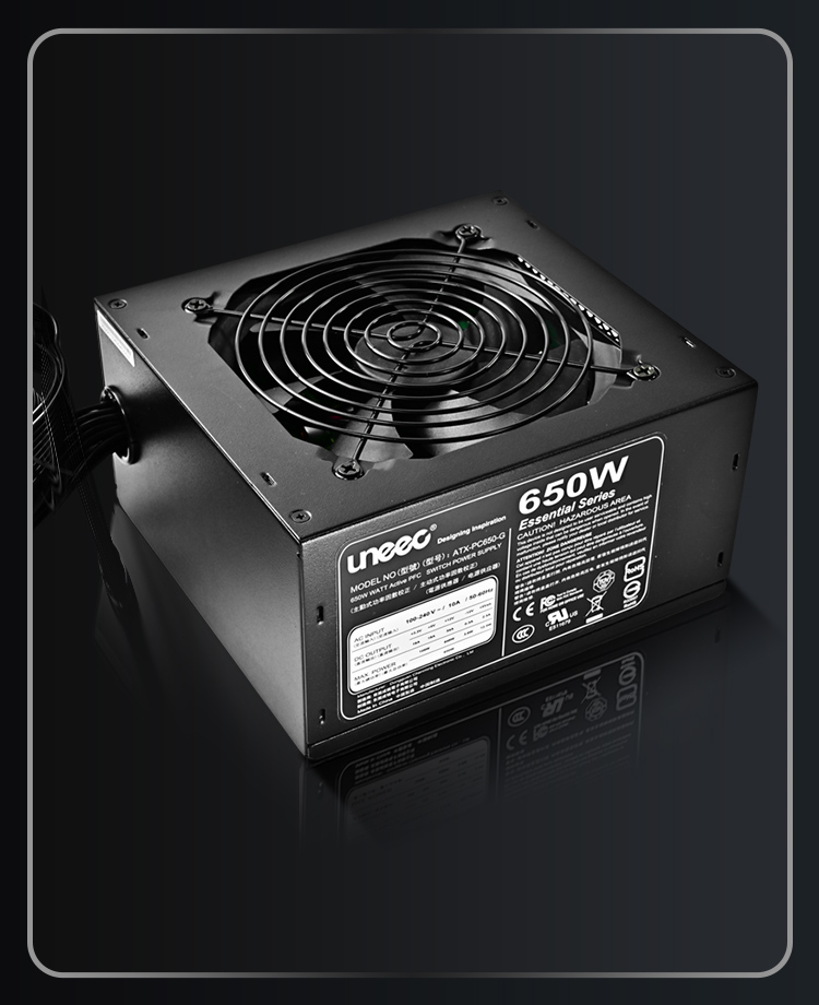 Chengming ATX power supply rated 650W 80PLUS copper brand active PFC with altitude below 5000 meters