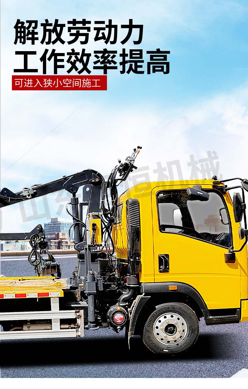 Wood grabbing machine Dump truck 5.8m workshop cargo grabbing machine 360 degree rotating grab head hydraulic electric control operation permanent machinery