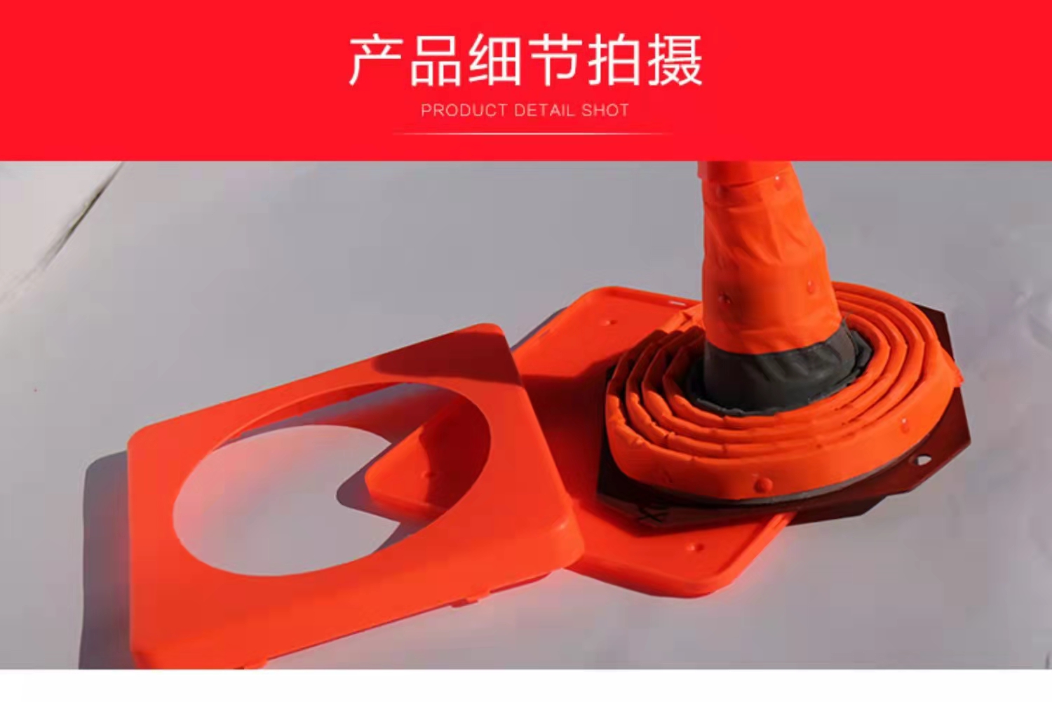 Hongfuxi brand rubber sand filled road cone municipal traffic blocking plastic cone square warning barrier cone with various styles available