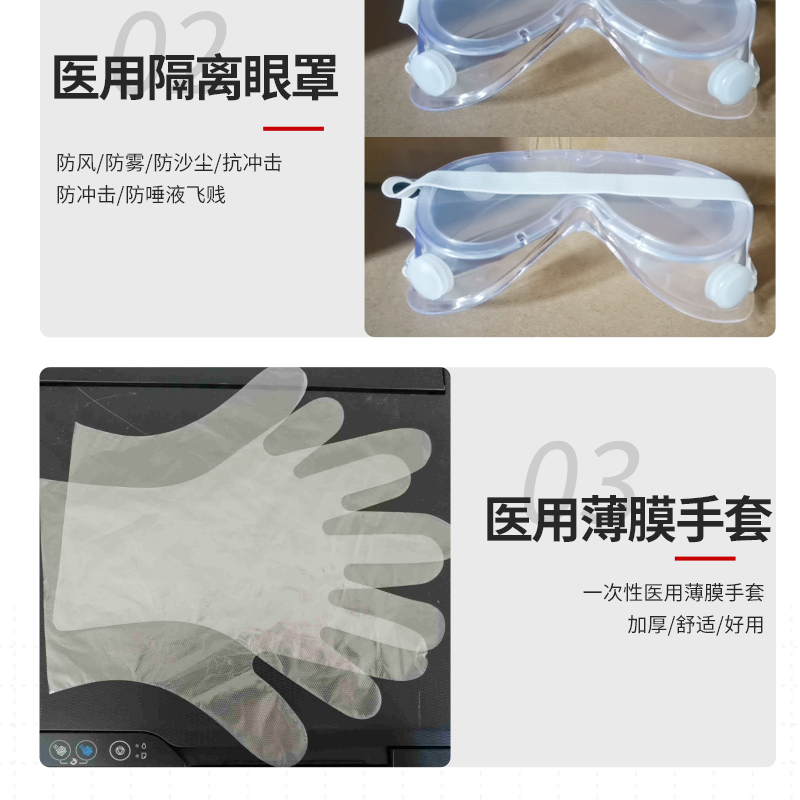 Fulang Medical Supply Isolation and Splash Protection Glasses, Anti Spilt and Spray Protection Glasses, Transparent and Transparent