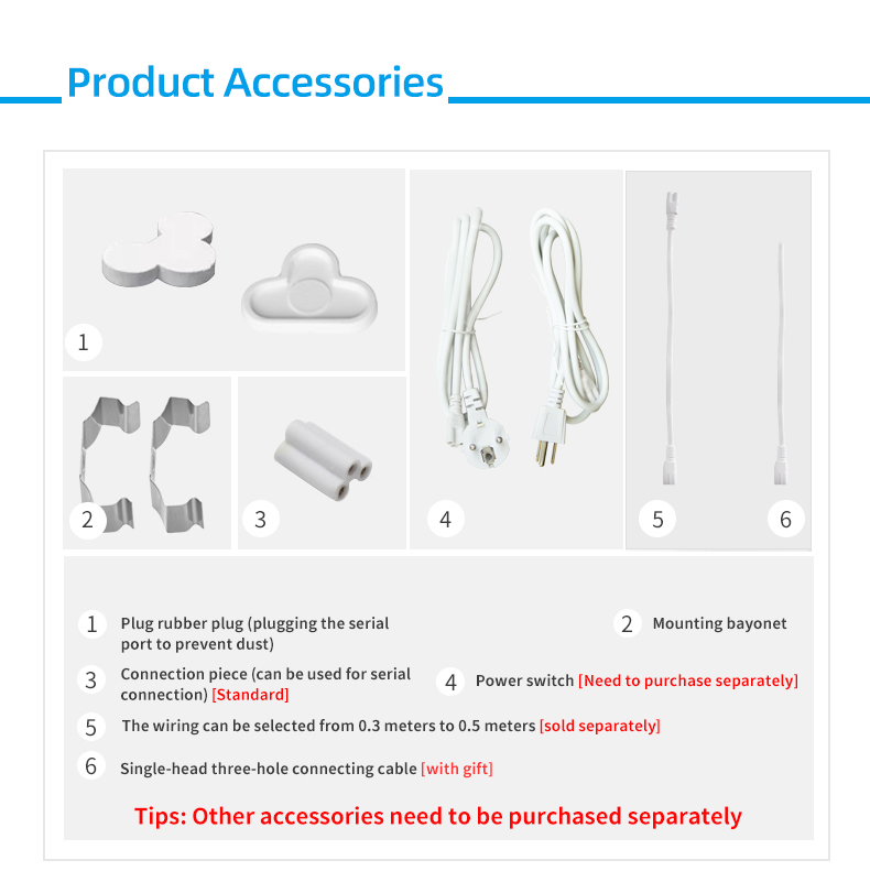 LED growth tube full spectrum plant supplementary light group cultivation seedling lamp cross-border export and foreign trade