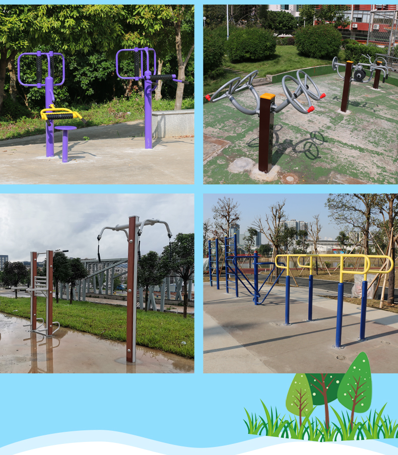 Outdoor fitness equipment, outdoor parks, community fitness facilities, national fitness paths, source manufacturers with complete styles