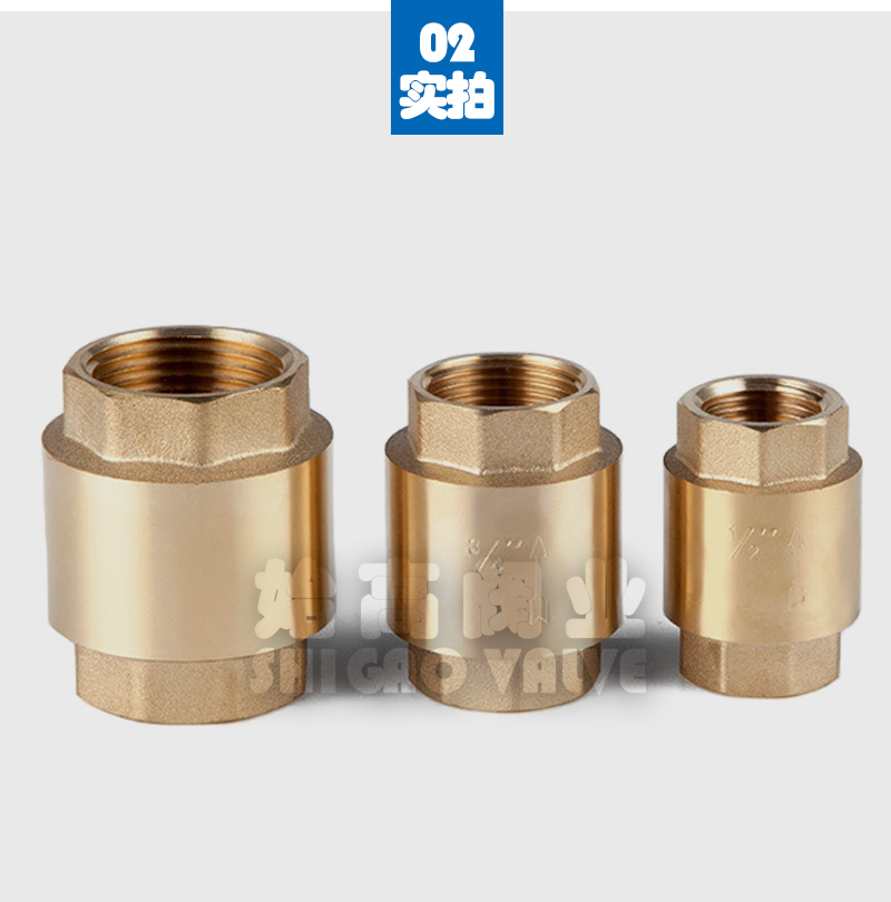 Brass vertical check valve H12X-16 copper wire thread check valve initial high valve