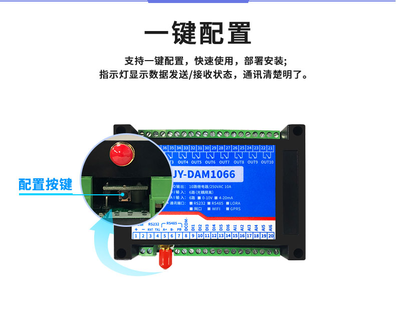 LORA-1066 Remote Control Relay Wireless Wireless Communication Analog Data Acquisition Module Lora Transmission